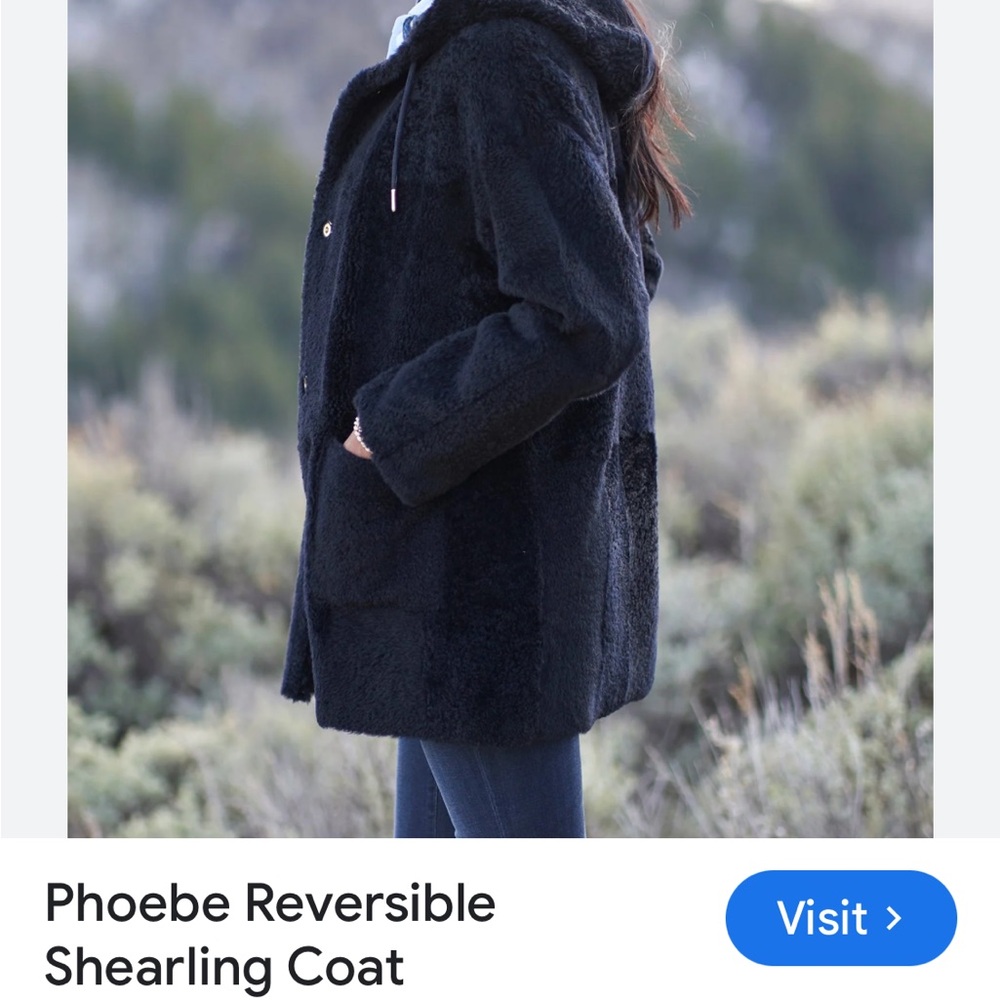 Black Reversible Shearling Coat